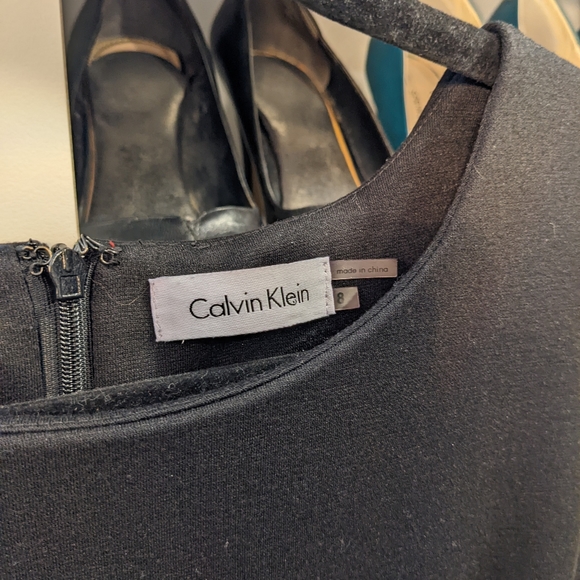 Calvin Klein Little Black Dress with Black Beading - Picture 5 of 6